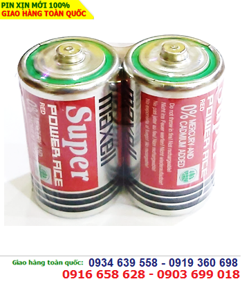 Maxell R14P(AR)2P; Pin trung C 1.5v Maxell R14P(AR)2P Super Power ACE  (Made in Indonesia) _ vỉ 2viên